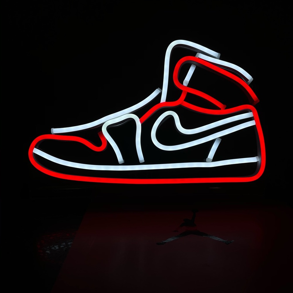 Sneakers neon sign - decor light.